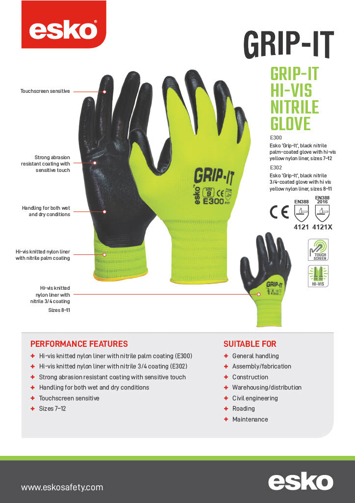 ESKO GRIP-IT Nitrile Coated Glove
