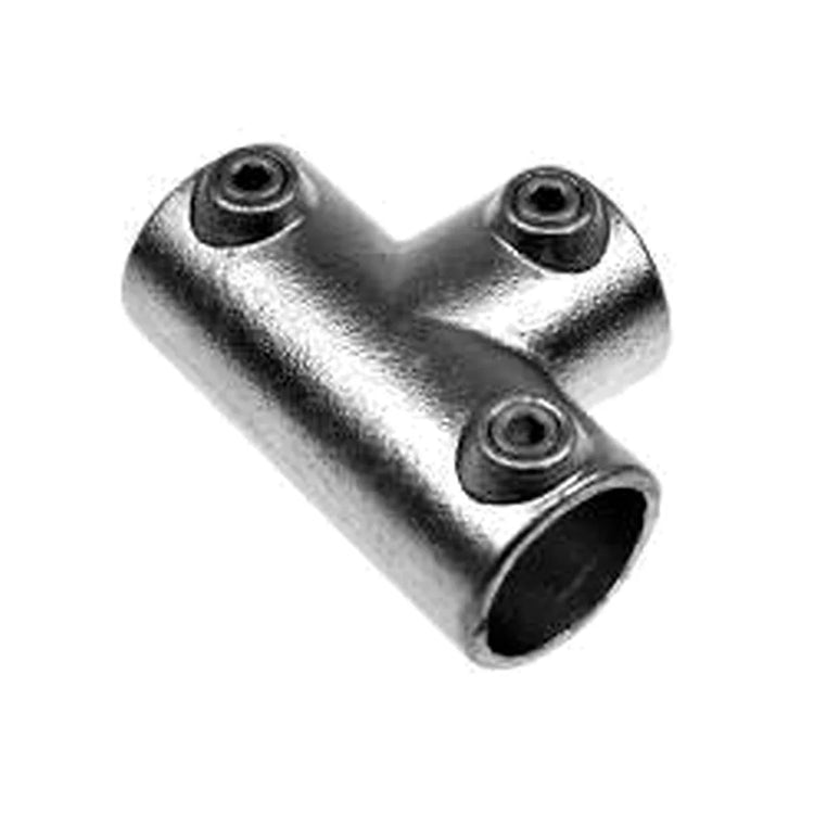 Galvanised key clamps and tube clamp fittings for handrails, barriers and modular structures