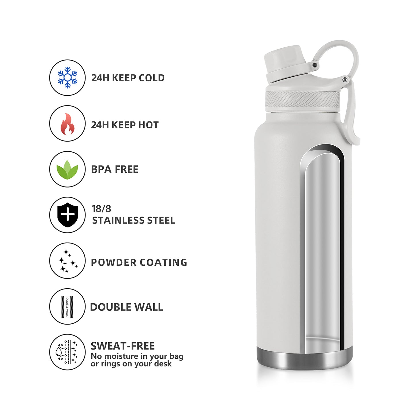Sandstone Oasis 1.18L stainless steel insulated drink bottle