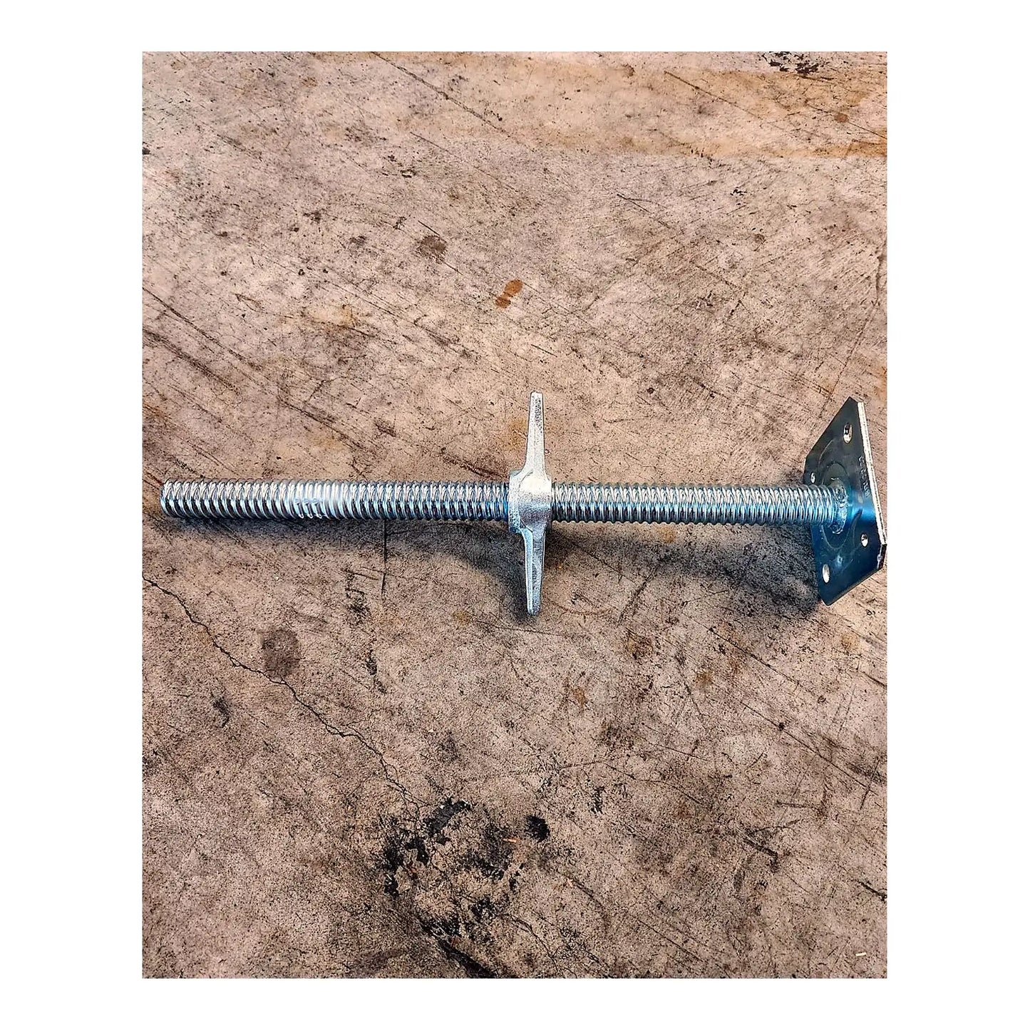 galvanised hollow base jack for tube and clip scaffolding