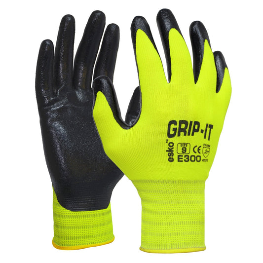 ESKO GRIP-IT Hi-Vis Nitrile Coated Glove E300