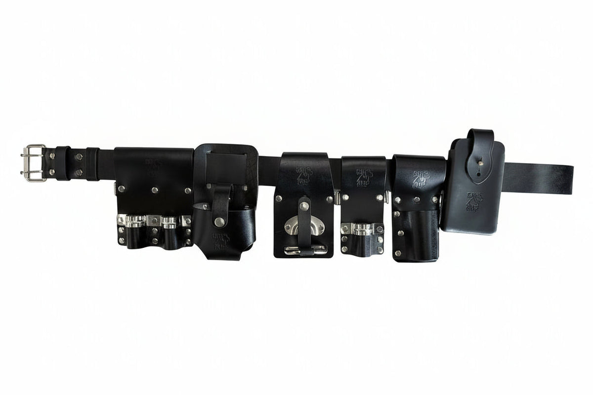 Scaffolders belt set with belt and six frogs